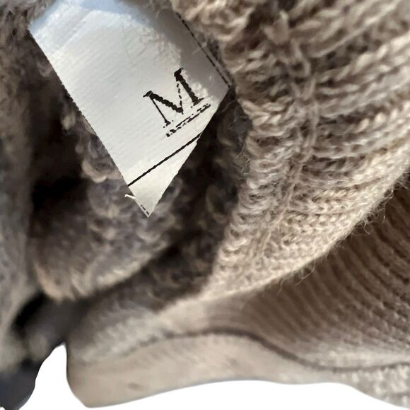 Robert Talbott Welby Sweater M Beige Blue Made in Italy Luxury 100% Merino Wool - Picture 5 of 9